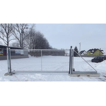 Tempofor SC Bauzaun Schiebetor Einzelne Automatisch Rechts 500x187cm