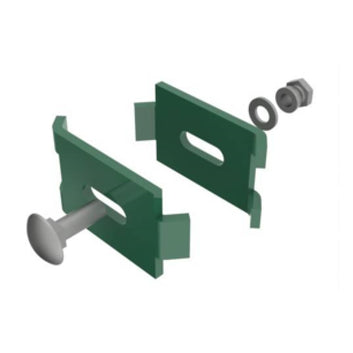 Eckverbindung doppelstabmattenzaun grün